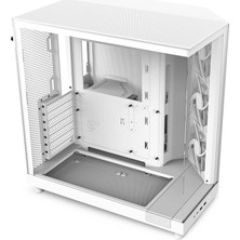 H6 Flow Orta Kule Atx Pc Kasası, Kompakt Çift Odacıklı Tasarım, Panoramik Temperli Cam, Yüksek