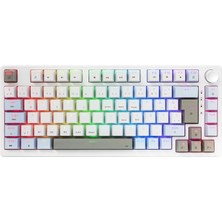 Vexor Rgb Mekanik Gaming Oyuncu Klavyesi 82 Tuş | 3 Mod (Bluetooth + 2.4g + Kablolu) | Huano Brown