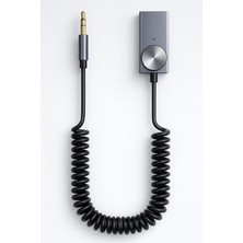 Aux Bluetooth 5.0 Alıcı Adaptör Mikrofonlu USB Beslemeli Araç ve Ev Tipi Ses Sistemlerine Uyumlu