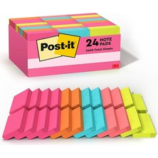 Mini Notlar, 3,8x5 Cm, 24 Ped, Amerika'nın 1 Numaralı Favori Yapışkan Notları, Poptimistik Kole
