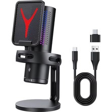 Yanmai Bilgisayar Masaüstü Profesyonel 48KHZ 16BIT Kardioid Condenser Mikrofon | Yayın, Oyun, Pod
