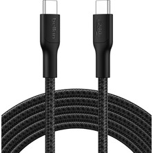 Eco Örgülü Usb-C - Usb-C Kablosu, 3 M, 240 W, Yumuşak, Esnek Hızlı Şarj Kablosu, iPhone 16, G