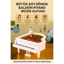 Boy Dönen Balerin Piyano Müzik Kutusu, Çok Renkli, 23X19X17 cm