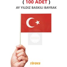 Adet) Küçük Boy Bayrak Çıtalı Kağıt Türk Bayrağı