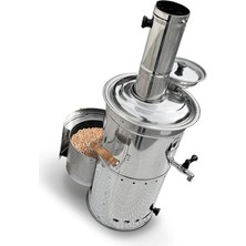 Yakıtlı Dumansız Paslanmaz Çelik 4 Litre Semaver (Peletli)