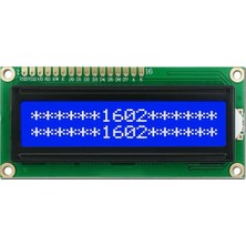 1602A 2X16 Mavi Karakter LCD Modül Display Ekran 5V Beyaz Arka Işık 16X2 16 x 2 Standart Sol Üst