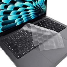 MacBook Air 13.6 ile Uyumlu Klavye Koruyucu Türkçe Q Şeffaf Silikon – A2681 M2, A3113 M3, A3240