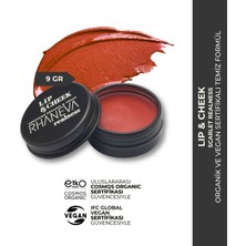 Rhaneva Lip and Cheek Scarlet Realness, Organik ve Vegan Sertifikalı, 9 gr