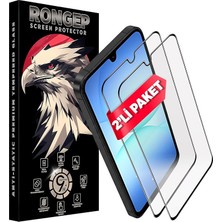 [2'li Paket] Samsung Galaxy A17 Için Ekran Koruyucu 9h Sertlikte Anti-Static Temperli Cam Netlik ve