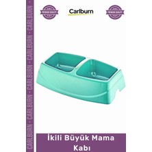 Carlburn #petshop Dayanıklı 1 Sınıf Plastik Küçük Irk Kedi Köpek Servis Kabı Hijyeni Ikili Küçük Mama Su Kabı