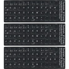MF01 F Klavye Sticker/3 Adet-Laptop Pc Uymlu-Silinmez/türkçe F Klavye Sticker (3)
