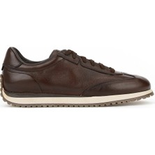 Elevli Hakiki Deri Erkek Sneaker Ayakkabı – Kahverengi