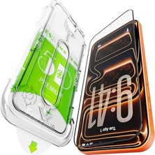iPhone 16 Pro Max (6.9'') ile Uyumlu Ekran Koruyucu, Ahize Korumalı Toz Önleyici Tam Kaplama, Hiza