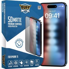 Labs Buff iPhone 15 ile Uyumlu 5d Matte Mat Ekran Koruyucu