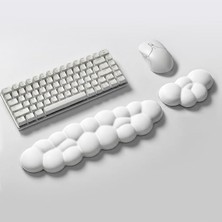 Cloud Klavye ve Mouse Bilek Destek Seti, Bulut Ergopad, Kaymaz Tabanlı, Nefes Alan Kumaş, Ağrı �