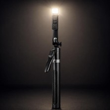 Neepho 1.8m LED Işıklı Bluetooth Selfie Çubuğu Tripod Kablosuz Kumandalı Telefon Standı Dikey