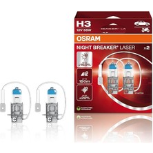 Night Breaker Laser H3 Ampul 64151NL -%150 Daha Fazla Işık