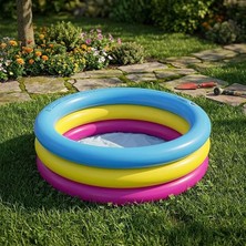 Kiddy 3 Halkalı Renkli Şişme Çocuk Havuzu 76 cm x 25 cm 10086