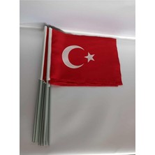 Sanat Türk Bayrağı 30X45 Kumaş Sopalı 20 Adet