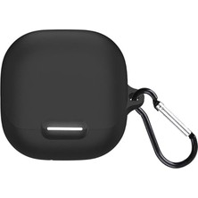 Anker Soundcore Liberty 4 Nc Için Kılıf Askılı Mat Silikon Siyah [soundcore Liberty 4 Nc ile Uy