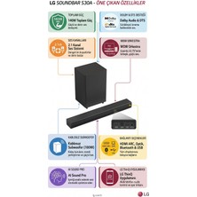 Lg Subwoofer Dahil Ev Sinema Sistemi Soundbar, Güçlü Bas Etkisi ve Sürükleyici Ses Deneyimi ile Televizyon Keyfinizi Zirveye Taşıyan, Bluetooth Destekli, Zarif Siyah Tasarımlı Tv Ses Çubuğu