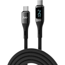 240W Dijital LED Ekranlı E-Mark Çipli Pd 3.1 USB Type-C To Type-C Hızlı Şarj ve Data Kablosu 1