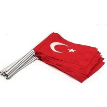 Sanat Sopalı Kumaş Türk Bayrağı (20 x 30) - 10 Adet