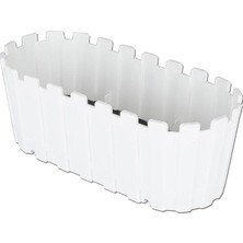 Balkon Saksı 30 cm 3 Litre (Beyaz)