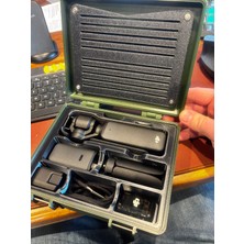 3D Snaxx Dji Osmo Pocket 3 Uyumlu Airtag Bölmeli Taşıma ve Koruma Kutusu – Aksesuar Organizer Sert Kılıf (17X19X7 Cm)