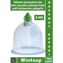 Wintoup #hacamat Yüksek Kaliteli Geleneksel Tedavi Klinik Tıbbi Malzeme Dayanıklı Vakumlu Profesyonel Hijyen 100 Adet 6 No Hacamat Kupası