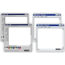 ve Notepad Retro 4lü Set, 4 Adet Tutkallı Küp BLOKNOT,10X10CM, Not Kağıdı, 50 Yaprak