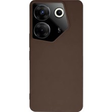 Zemira Home Newface Tecno Camon 20 Pro 5g Kılıf First Silikon - Kahverengi
