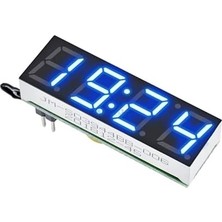 5V 12V 24V Dijital Mavi LED Saat Sıcaklık Termometre
