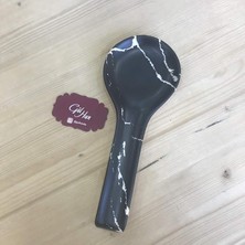 Mat Siyah Mermer Desen Kirli Kaşıklık