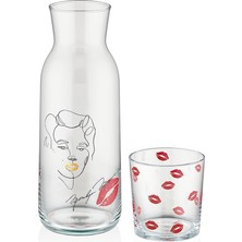 Marilyn 1200 ml 2 Parça Bardaklı Başucu Cam Sürahi 9-01050054