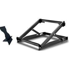Set - 5 Kademeli Çelik Notebook Laptop Yükseltici Altlık & Telefon Tablet Tutucu Stand - 2 Ürün