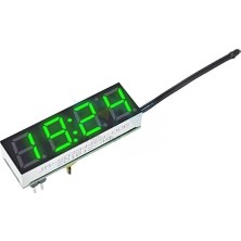 5V 12V 24V Dijital Yeşil LED Saat Sıcaklık Termometre