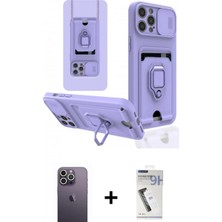 Marsilyan™- iPhone 12 Pro Kılıf Vadi Form Prime - Şeffaf Uv Polymer Nano Ekran Koruyucu + Neon Fosforlu Kamera Lens - Bz