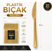 Alenked Gold Altın Sert Plastik Bıçak 25'li