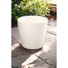 Begonya Saksı 12 Litre Beyaz Beyaz