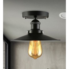 UltraMint Rustik Siyah 22 cm Tavan Avize, Şık ve Modern Aydınlatma Parçası