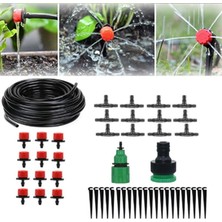 Munico 60 Metre Otomatik Bahçe Sulama Sistemi, Ayarlanabilir Sisleme Sprey Başlığı Kiti, Avlu Çim ve Saksı