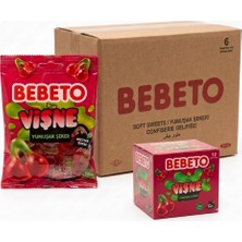 Bebeto Vişne  Aromalı Yumuşak Şeker Jelibon 80 G Koli  12 Adet x 6