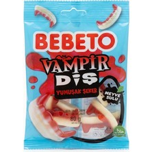 Bebeto Vampir Diş Yumuşak Şeker Jelibon 80 G  3 Adet