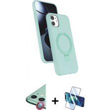Marsilyan™- iPhone 11 Kılıf Iz Işık Koleksiyonu - Siyah 3D Antistatik Seramik Nano Ekran Koruyucu + Raze Metal Kamera Lens - Kı