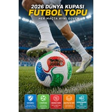 Open City 2026 Dünya Kupası Futbol Topu 5 Numara Dikişli Maç Antrenman Topu Dayanıklı Resmi Ölçü Standart