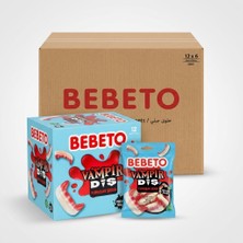 Bebeto Vampir Diş Yumuşak Şeker Jelibon 80 G Koli  12 Adet x 6