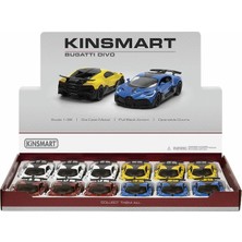 PopŞeker Bugatti Divo Çek Bırak Metal Araba - Açılır Kapılı Diecast Model Koleksiyonluk Oyuncak (11,5 Cm)