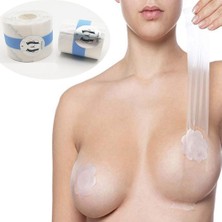 Munico 5 Adet Şeffaf 5 Metre Göğüskaldırma Bandı Moda Vücut Boob Şınav Bob Bant Görünmez Boobtape Sütyen