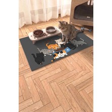 Matgo Pati Kedi Köpek Beslenme Matı 50X70CM Kedi Sofrası Su Geçirmez Kaymaz Mama Kabı Altlığı Paspas